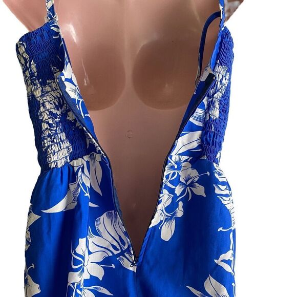 Hilo Hattie Romper Womens 10 Floral Hawaiian Adjustable Straps Built In Bra - Picture 6 of 9